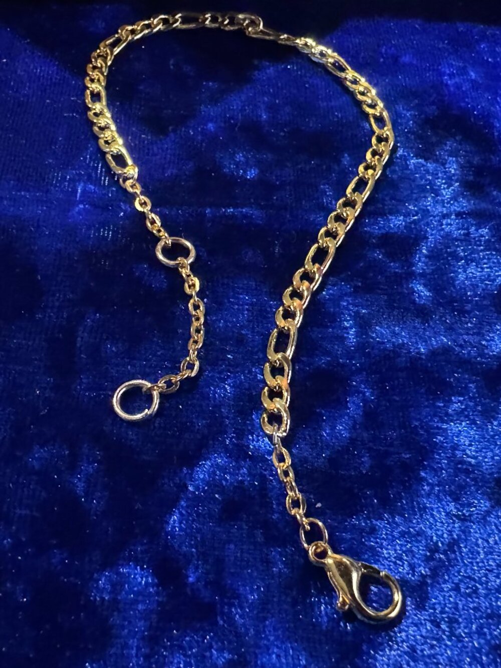 Figaro Bracelet 3.5 Mm 18k Gold Plated 24k Gold Loops for Men & Women